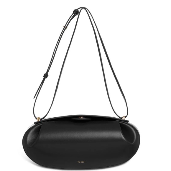 Yuzefi Black Oval Leather Bag - Picture 2 of 9